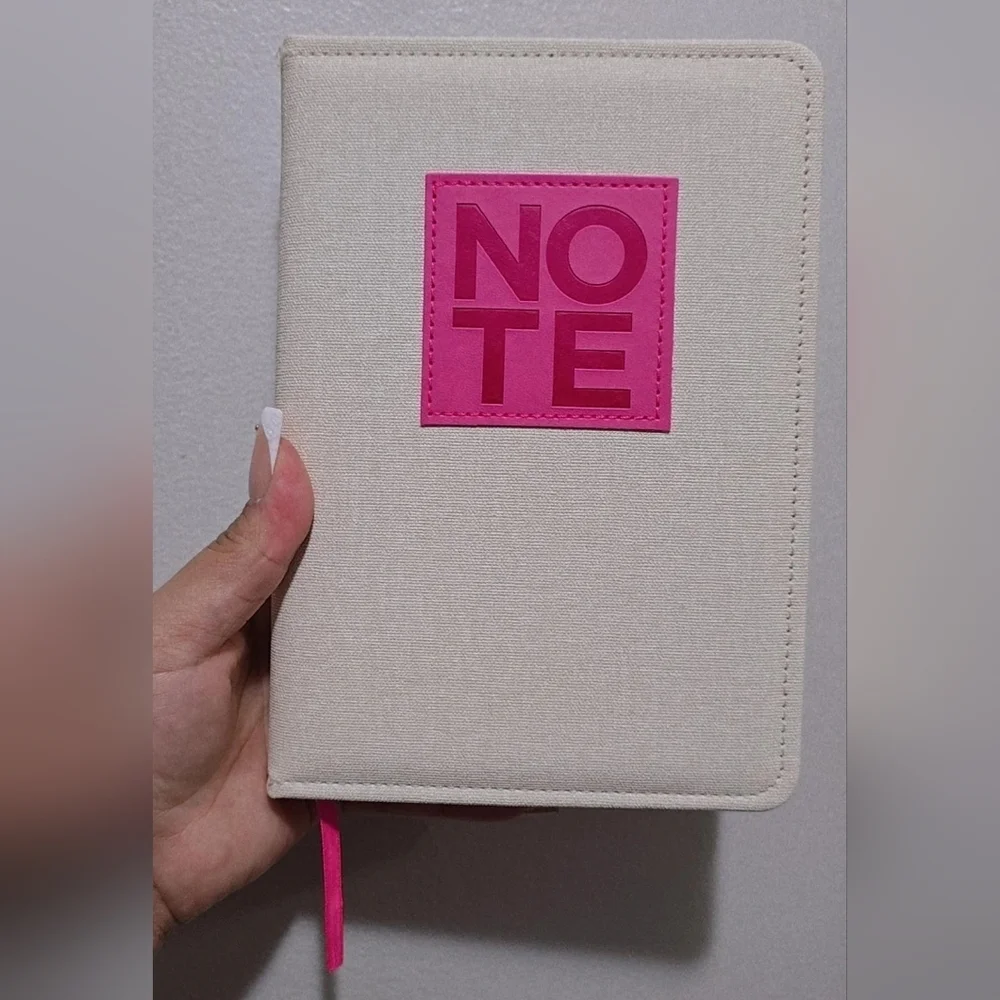 Love Notes Cream Binder with Pink Accent